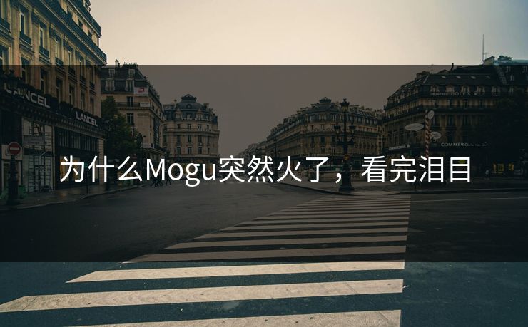 为什么Mogu突然火了，看完泪目