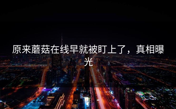 原来蘑菇在线早就被盯上了，真相曝光